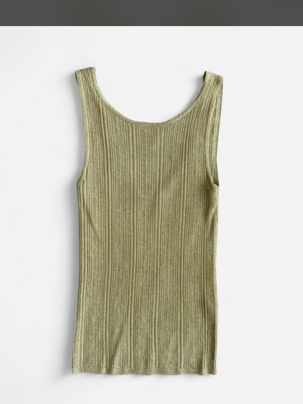 Ribbed Knit Tank Top - Gold